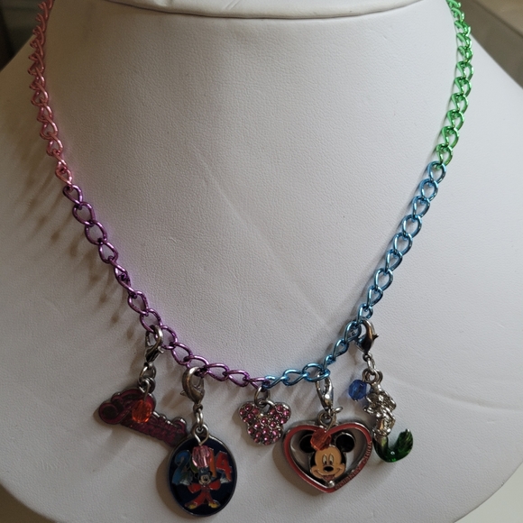 Disney Rainbow Charm Necklace - Picture 1 of 8